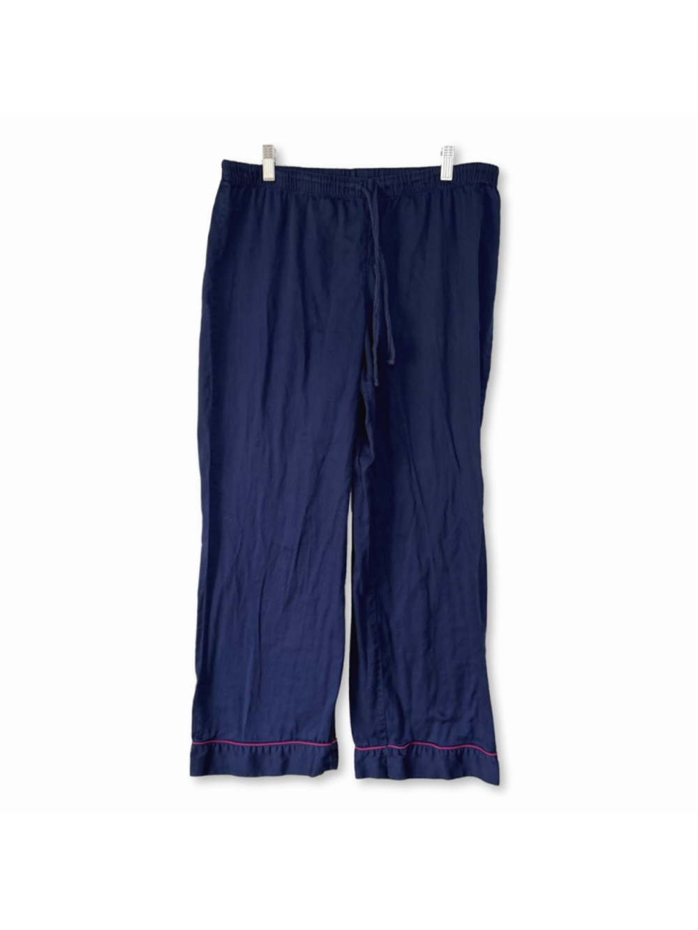 Natori Navy Cotton Pajama Pants Women's Medium